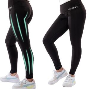 SKINN Black Leggings with Neon Accents